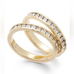 NWT! Charter Club Gold-Plated Eternity Band Stacking Set, Size 5